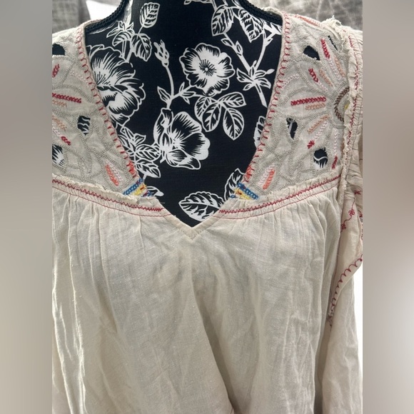 FREE PEOPLE HAILEY embroidered Boho top size small - Picture 4 of 8